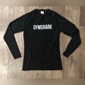 Men’s Gymshark Long Sleeve Black T-shirt Size Large